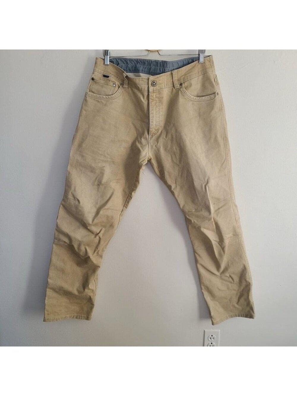 Kuhl Men’s Rydr Pants Brown Size 17S Vintage Patina Dye Articulated Knee